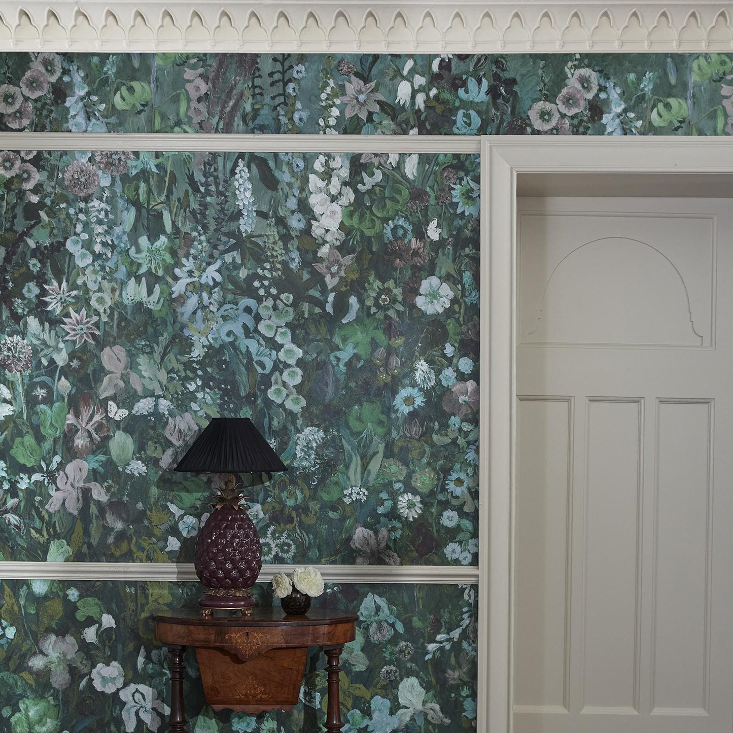 Floribunda Magna Wallpaper - Verde - House of Hackney - 1-WA-FLM-DI-VED-XXX - Morris Wallpaper