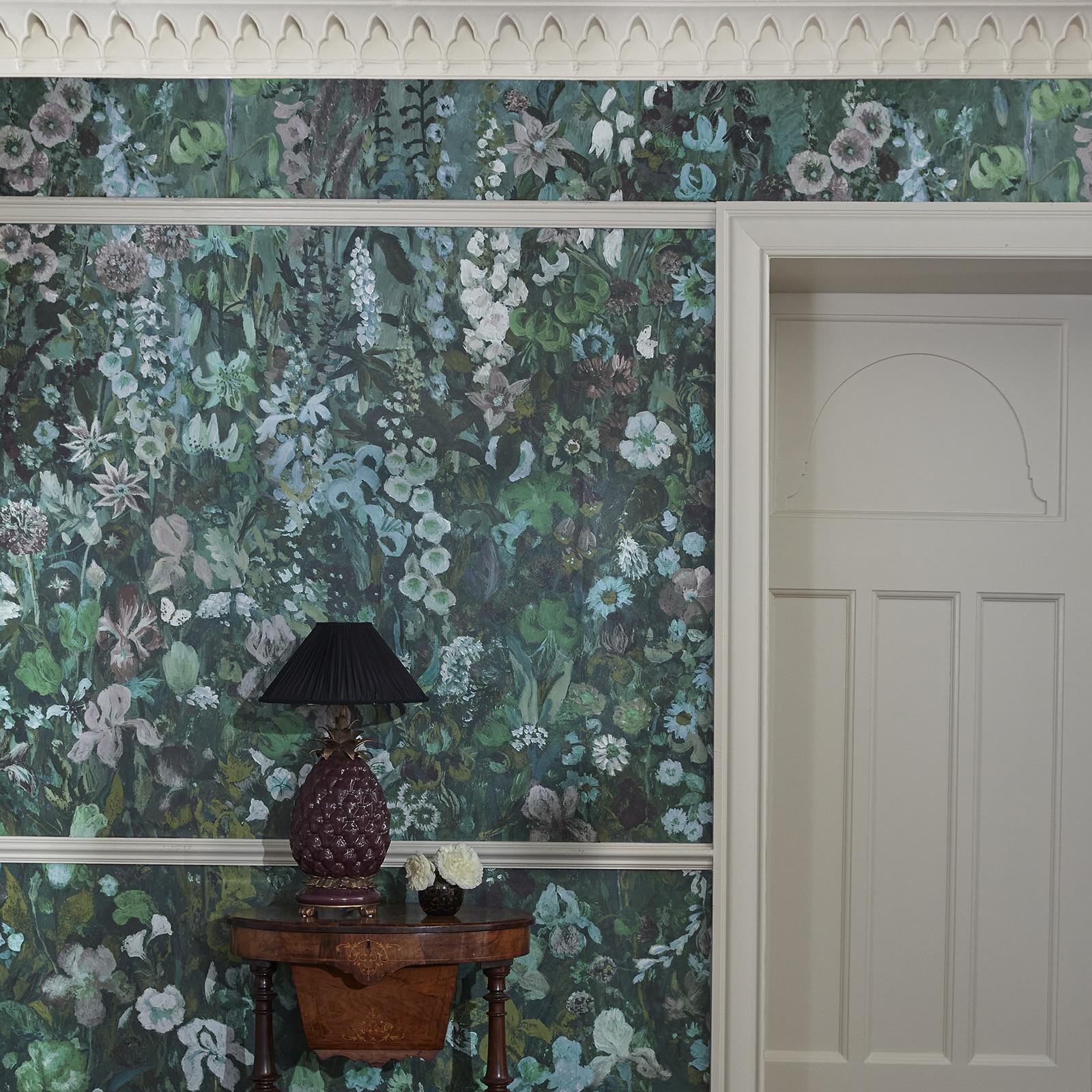 Floribunda Magna Wallpaper - Verde - House of Hackney - 1-WA-FLM-DI-VED-XXX - Morris Wallpaper