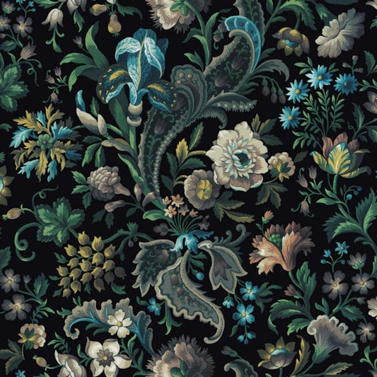 Florika Wallpaper - Onyx - House of Hackney - 1-WA-FLO-DI-ONX-XXX - Morris Wallpaper