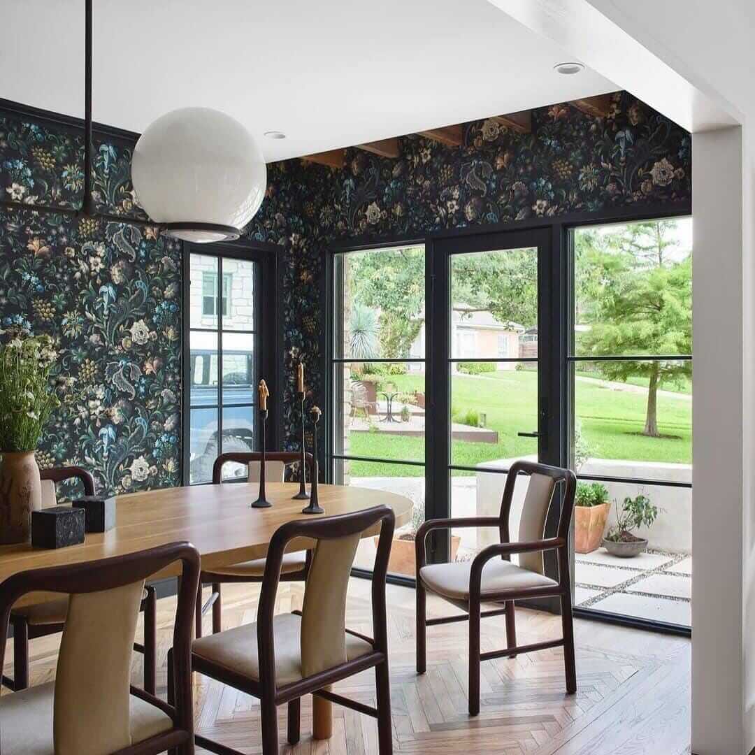 Florika Wallpaper - Onyx - House of Hackney - 1-WA-FLO-DI-ONX-XXX - Morris Wallpaper