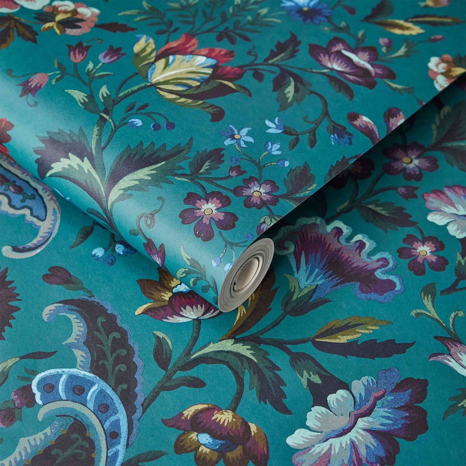 Florika Wallpaper - Petrol - House of Hackney - 1-WA-FLO-DI-PET-XXX - Morris Wallpaper