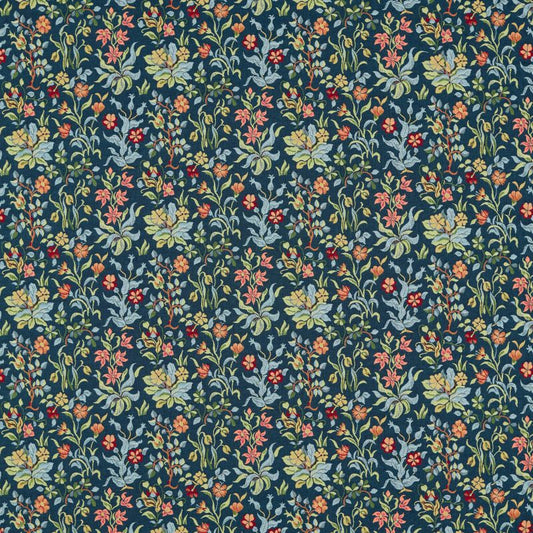 Flowers By May Fabric - Indigo - Morris & Co - 237313 - Premier Wallcovering