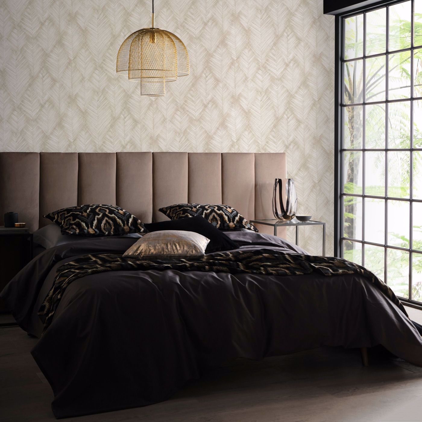 Folius Wallpaper - Linen - Clarke & Clarke - W0206/02 - Morris Wallpaper