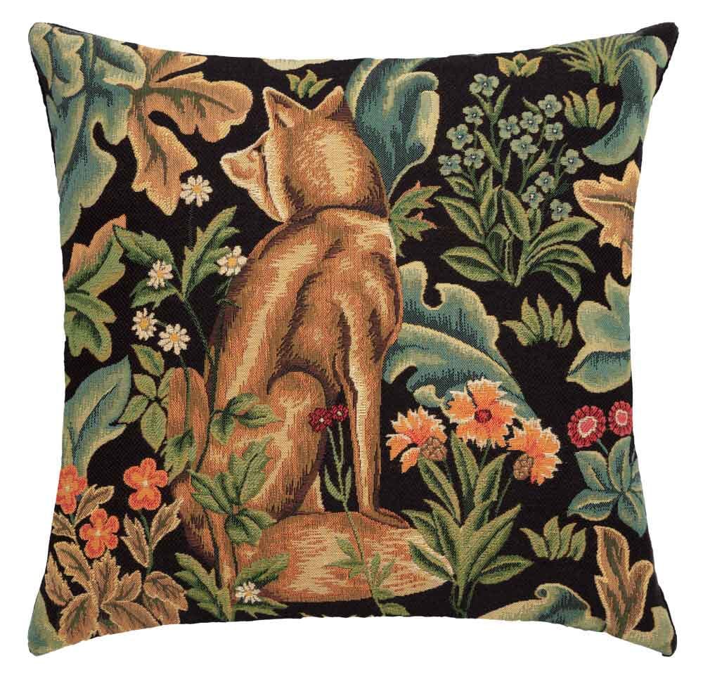Forest Fox Regular Cushion with Feather Filler - Hines - 981 - Morris Wallpaper