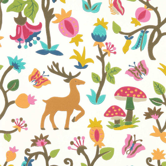 Forest Of Dean Wallpaper - Bright/Multi - DABW217217 - Sanderson - Morris Wallpaper