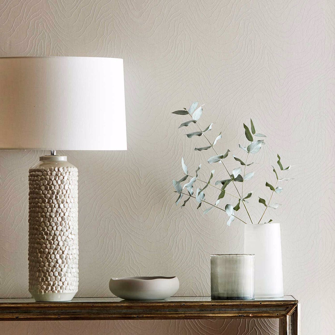 Formation Wallpaper - Shimmer Oyster - HMFW111588 - Harlequin - Premier Wallcovering