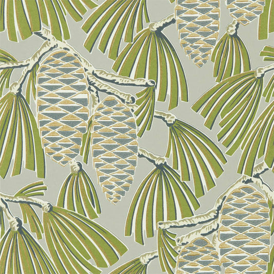 Foxley Wallpaper - Fern Stone - Harlequin - HSAW112126 - Morris Wallpaper