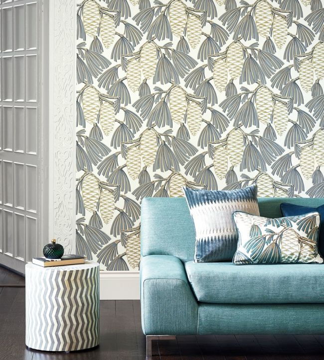 Foxley Wallpaper - Fern Stone - HSAW112126 - Harlequin - Morris Wallpaper