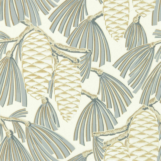 Foxley Wallpaper - Platinum/Gold - Harlequin - HSAW112128 - Morris Wallpaper