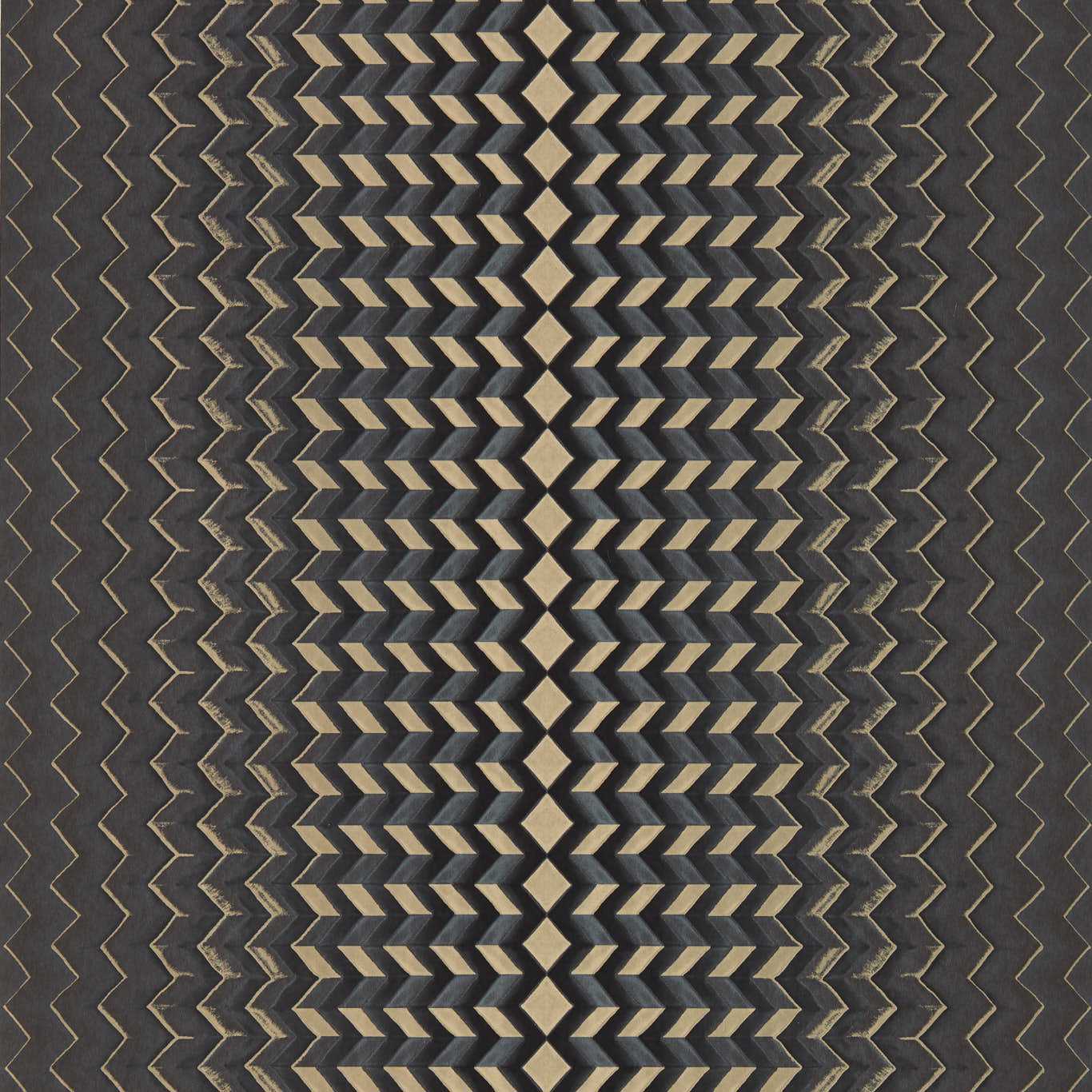 Fragment Wallpaper - Charcoal/Gold - Clarke & Clarke - W0150/02 - Morris Wallpaper