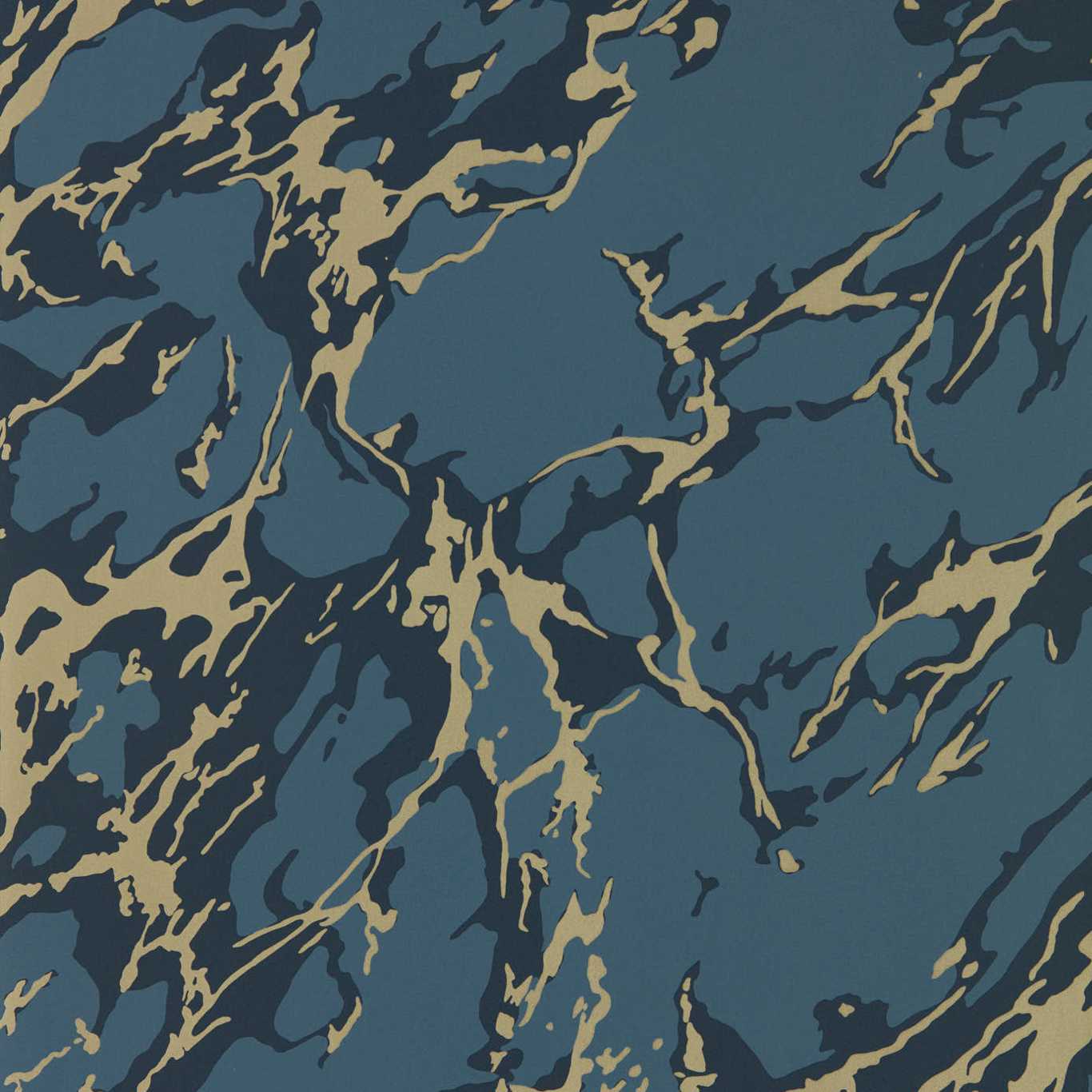 French Marble Wallpaper - Reign Blue - ZCOT313025 - Zoffany - Premier Wallcovering