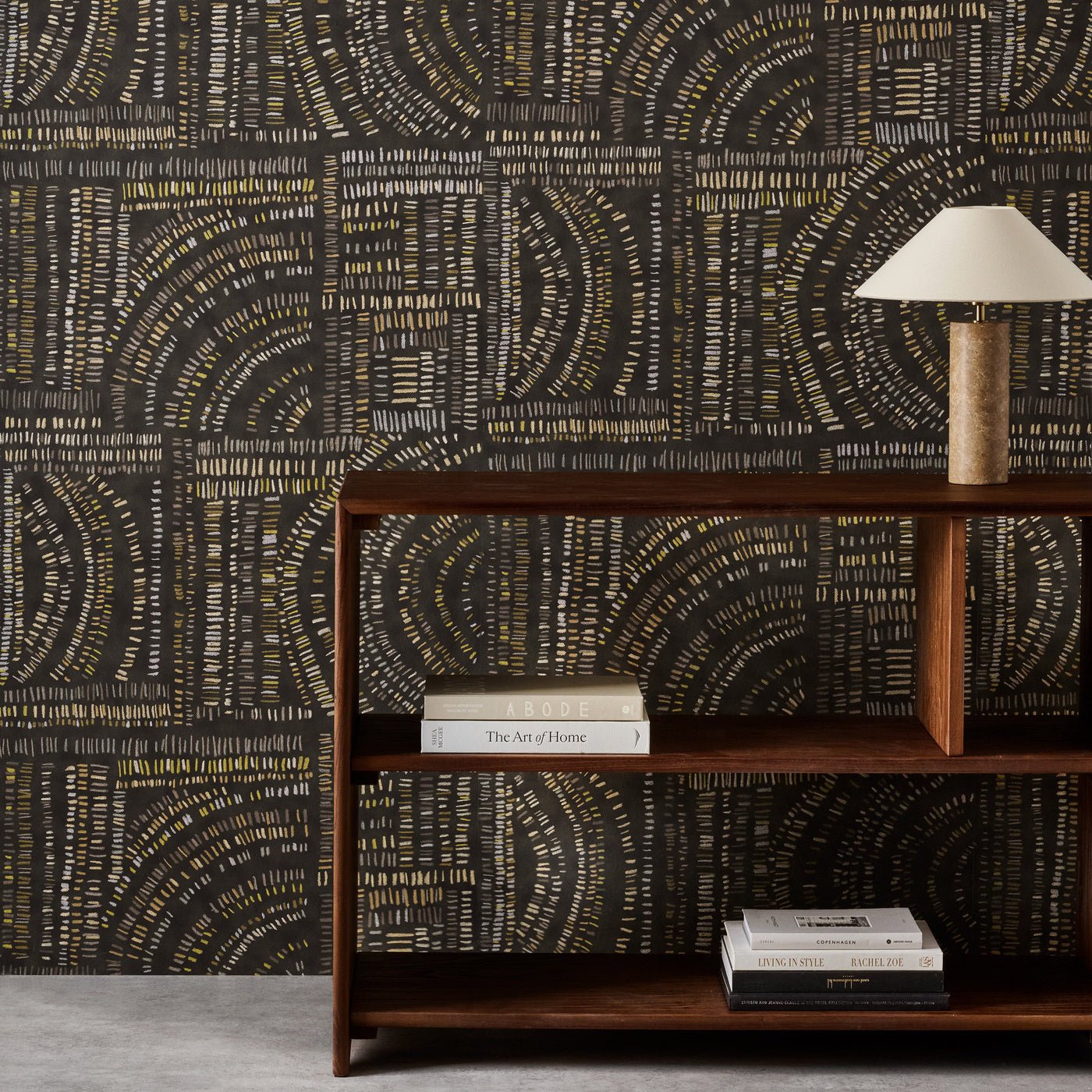 Frescoes Wallpaper - Charcoal / Chalk / Limestone - Harlequin - HDMW113291 - Morris Wallpaper