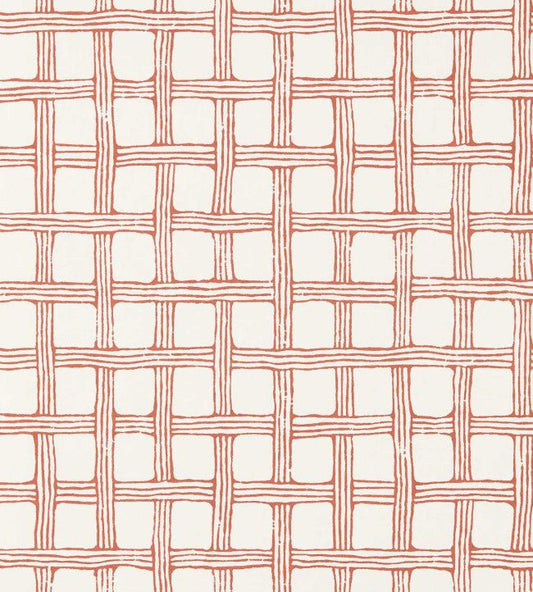 Fretwork Wallpaper - Ladybird Red - Scion - NSCW113261 - Morris Wallpaper