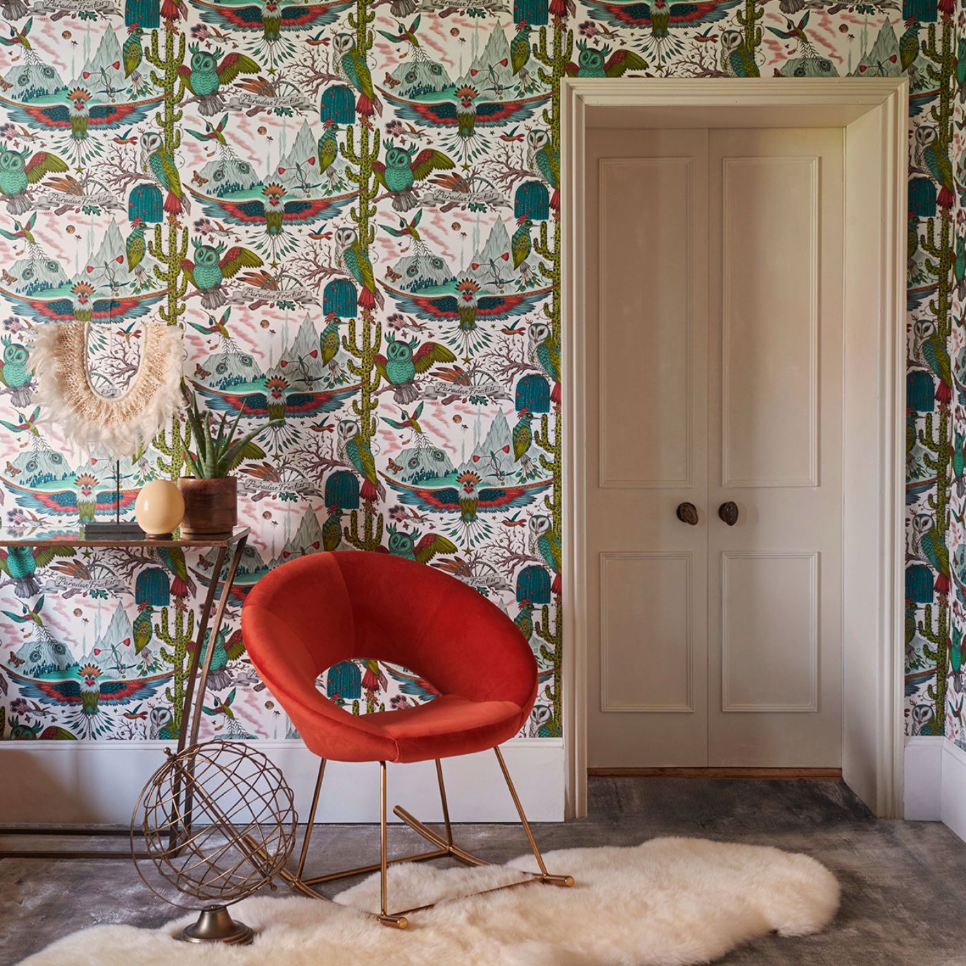 Frontier Wallpaper - Green - Clarke & Clarke - W0116/03 - Morris Wallpaper