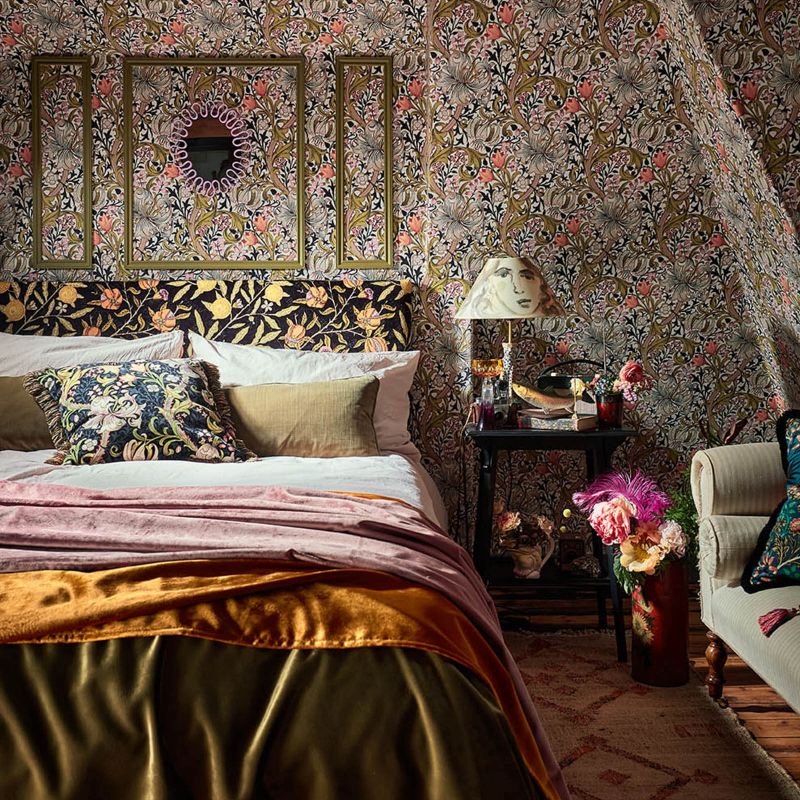 Fruit Fabric - Stardust - Morris & Co - 520006 - Premier Wallcovering