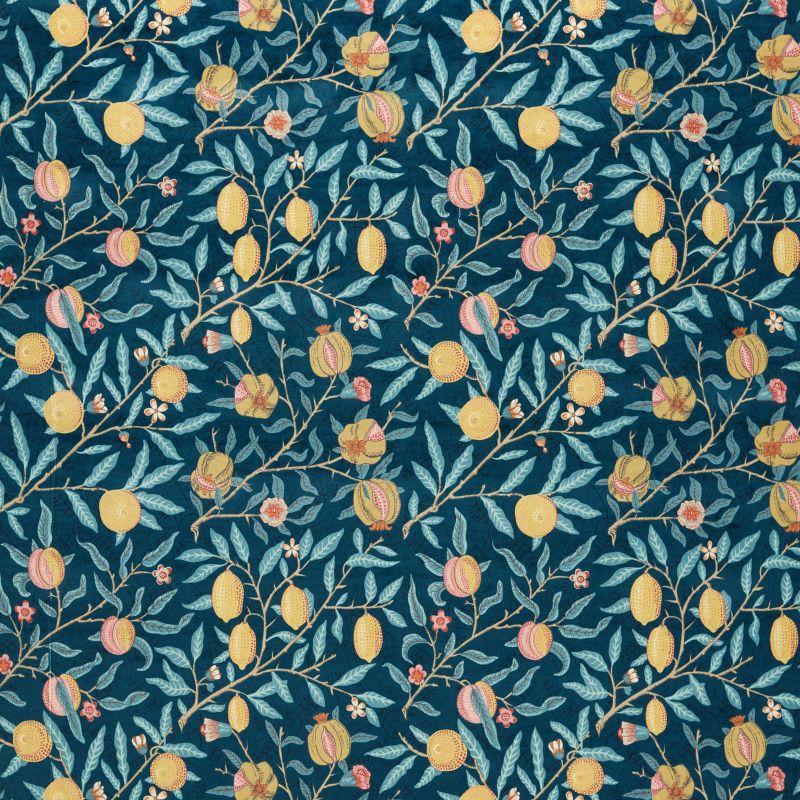 Fruit Velvet Fabric - Indigo/Slate - Morris & Co - 236924 - Premier Wallcovering