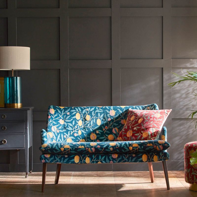 Fruit Velvet Fabric - Indigo/Slate - Morris & Co - 236924 - Premier Wallcovering