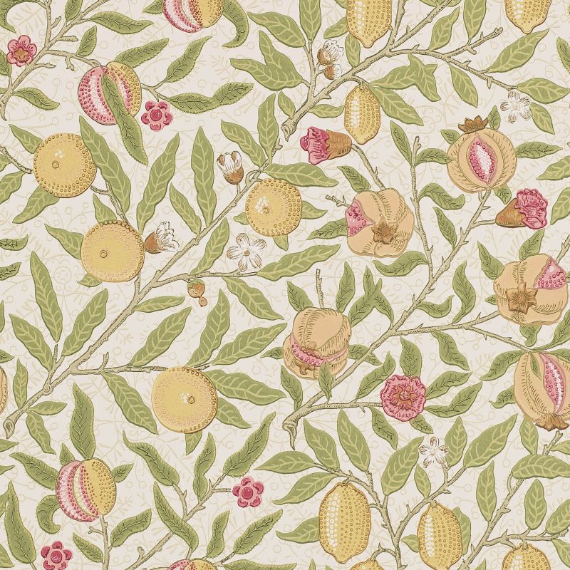 Fruit Wallpaper - Limestone/Artichoke - 210395 - Morris & Co