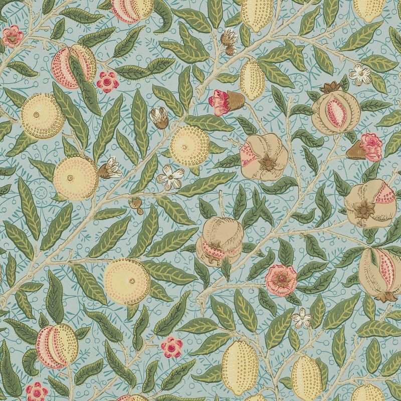 Fruit Wallpaper - Slate/Thyme - Morris & Co - 216819 - Morris Wallpaper