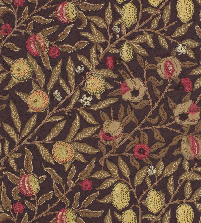 Fruit Wallpaper - Wine/Manilla - 210397 - Morris & Co