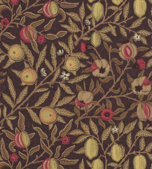 Fruit Wallpaper - Wine/Manilla - 210397 - Morris & Co