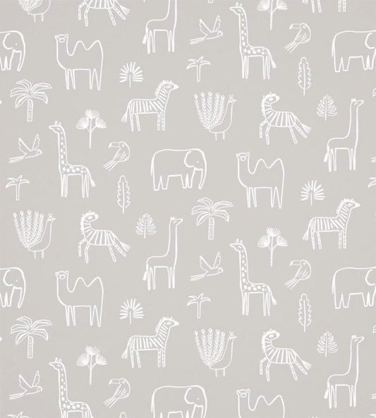 Funky Jungle Wallpaper - Stone - HLTF112629 - Harlequin - Morris Wallpaper