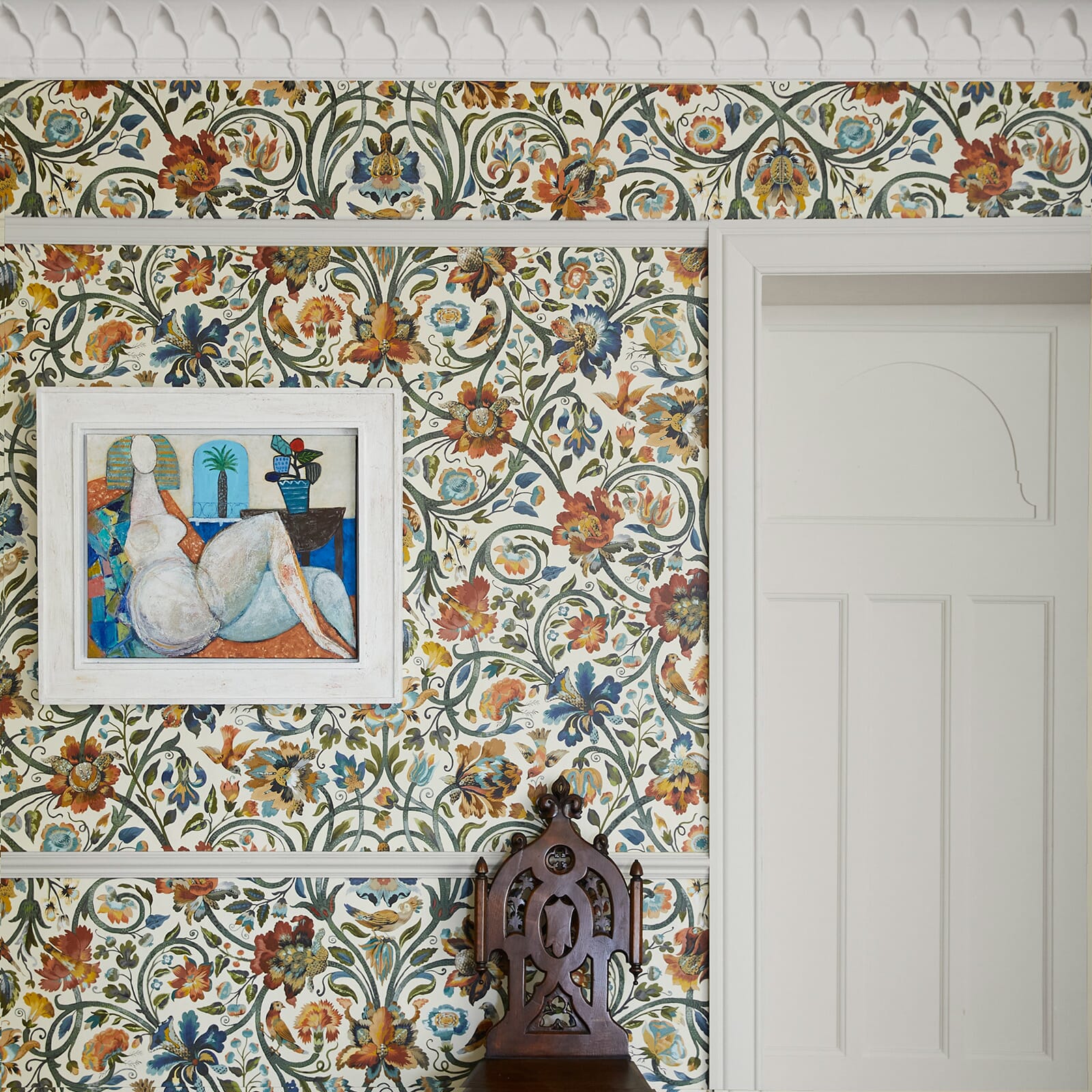 Gaia Wallpaper - Ecru - House of Hackney - 1-WA-GAI-DI-ECR-XXX - Morris Wallpaper