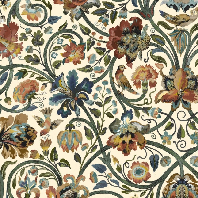 Gaia Wallpaper - Ecru - House of Hackney - 1-WA-GAI-DI-ECR-XXX - Morris Wallpaper