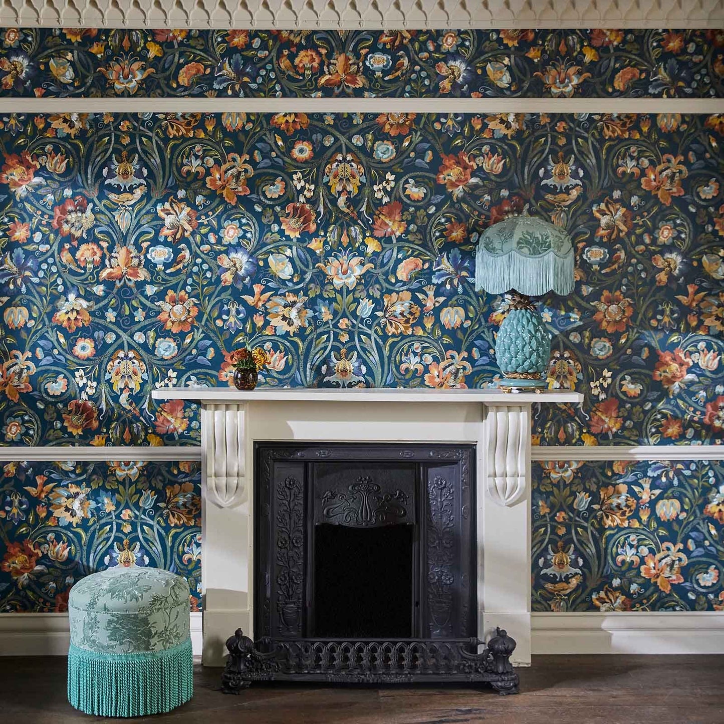 Gaia Wallpaper - Midnight - House of Hackney - 1-WA-GAI-DI-MID-XXX - Morris Wallpaper
