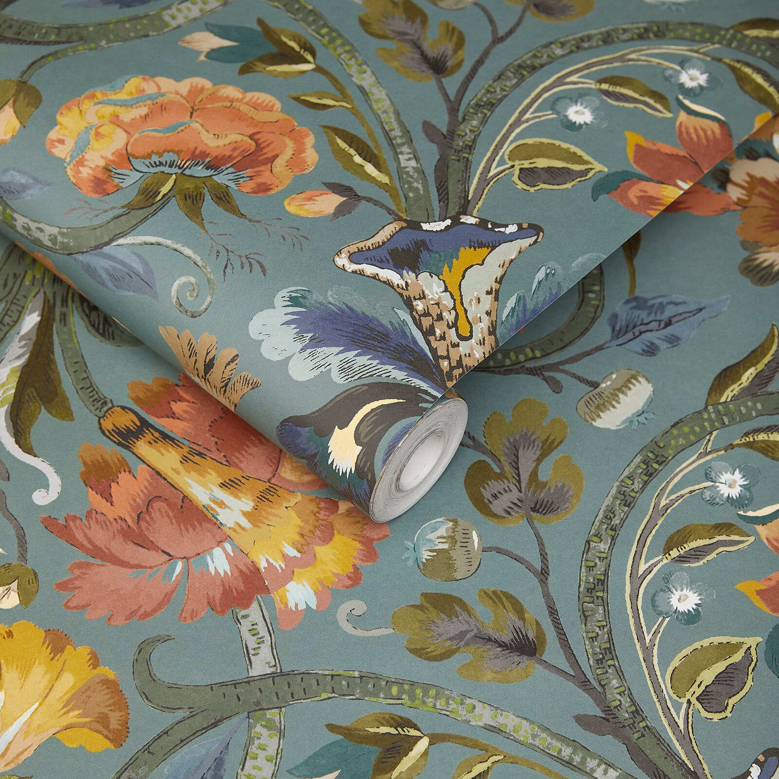 Gaia Wallpaper - Prussian-Blue - House of Hackney - 1-WA-GAI-DI-PRU-XXX - Morris Wallpaper