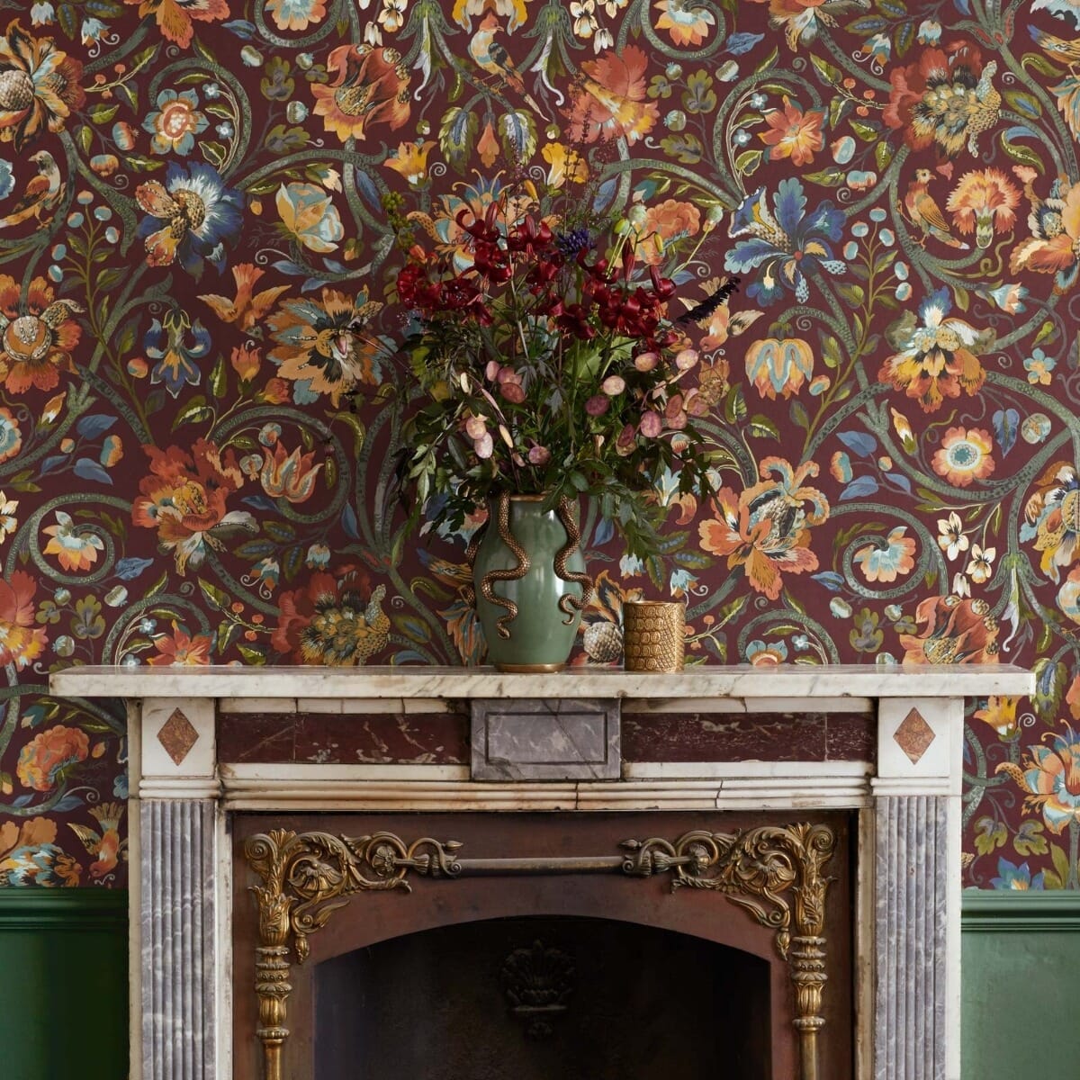 Gaia Wallpaper - Vermillion - House of Hackney - 1-WA-GAI-DI-VER-XXX - Morris Wallpaper