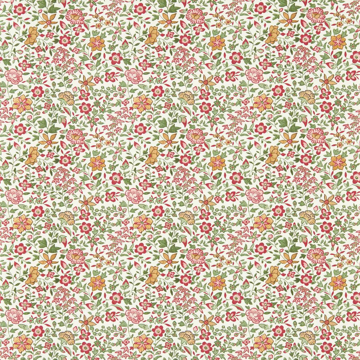 Gamthi Wallpaper - Sage/Blush - Clarke & Clarke - W0235/03 - Morris Wallpaper