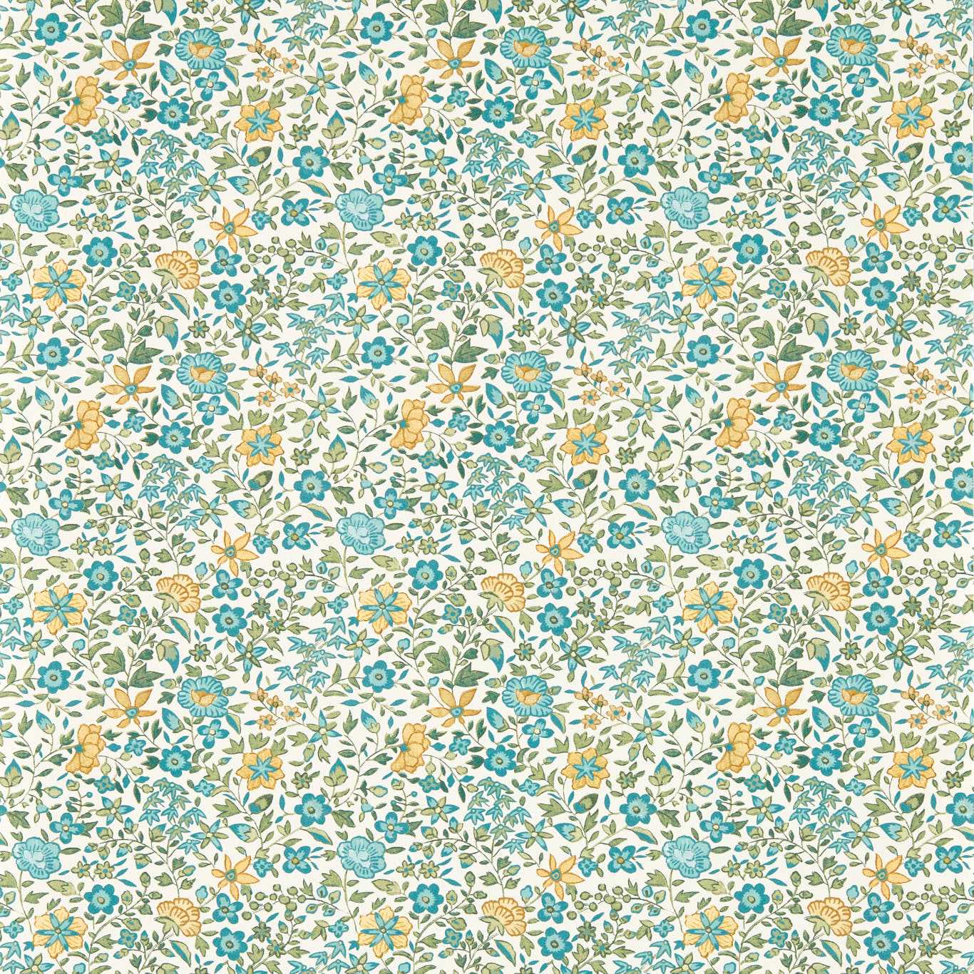 Gamthi Wallpaper - Teal - Clarke & Clarke - W0235/04 - Morris Wallpaper