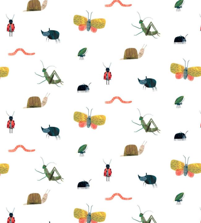 Garden Friends Wallpaper - Poppy/Ochre/Leaf - HLTF112635 - Harlequin - Premier Wallcovering