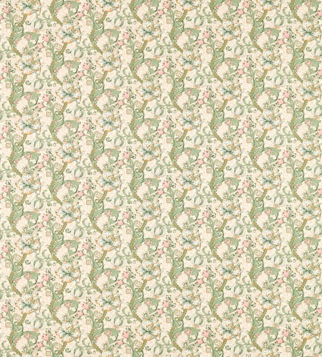 Golden Lily Fabric - Linen/Blush - F1677/03 - Clarke & Clarke