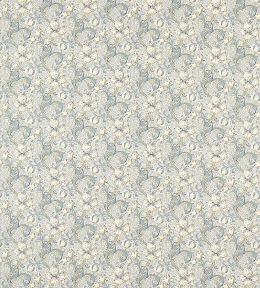 Golden Lily Fabric - Slate/Dove - F1677/02 - Clarke & Clarke