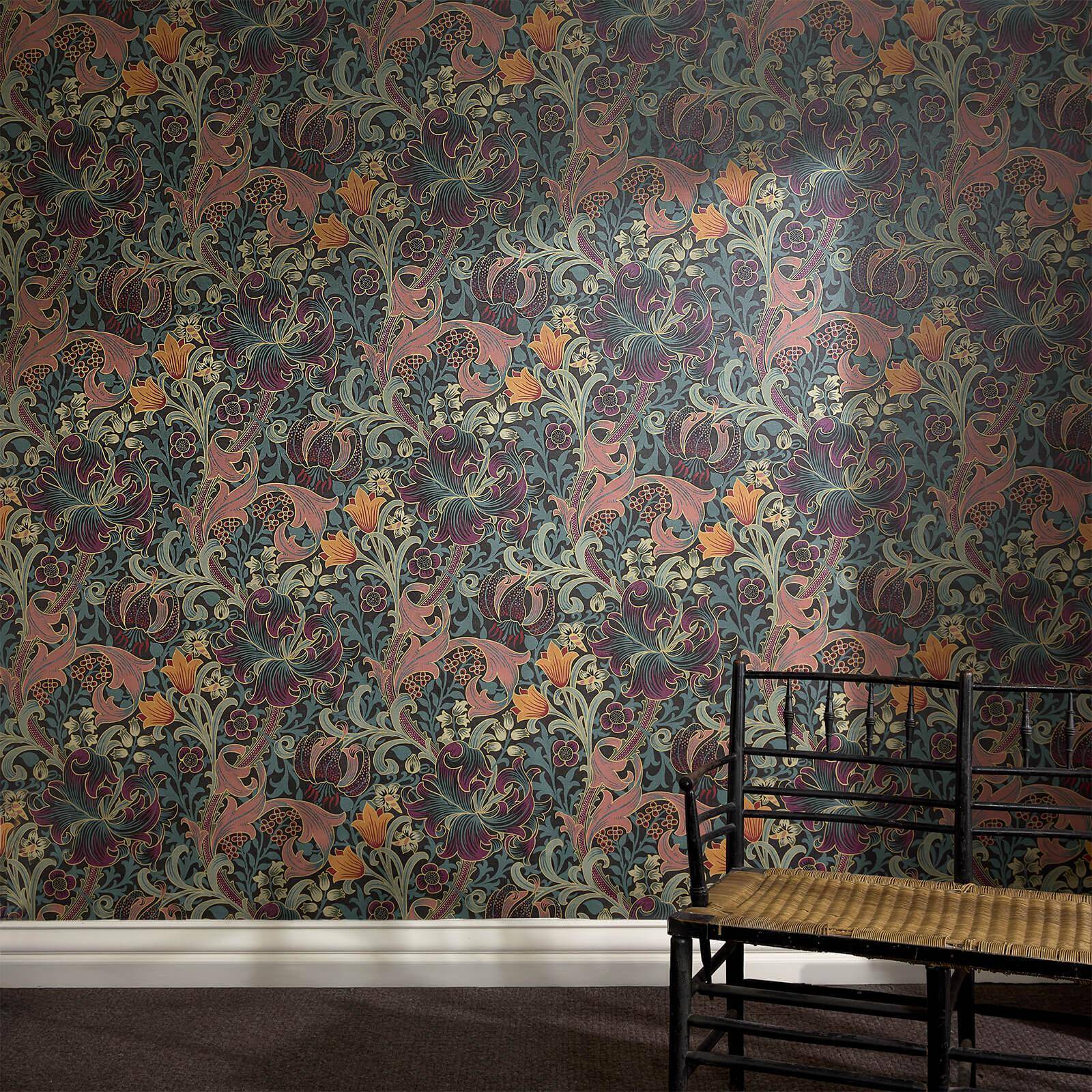 1-WA-GOL-DI-PET-XXX - Golden Lily Wallpaper - Apatite - House of Hackney