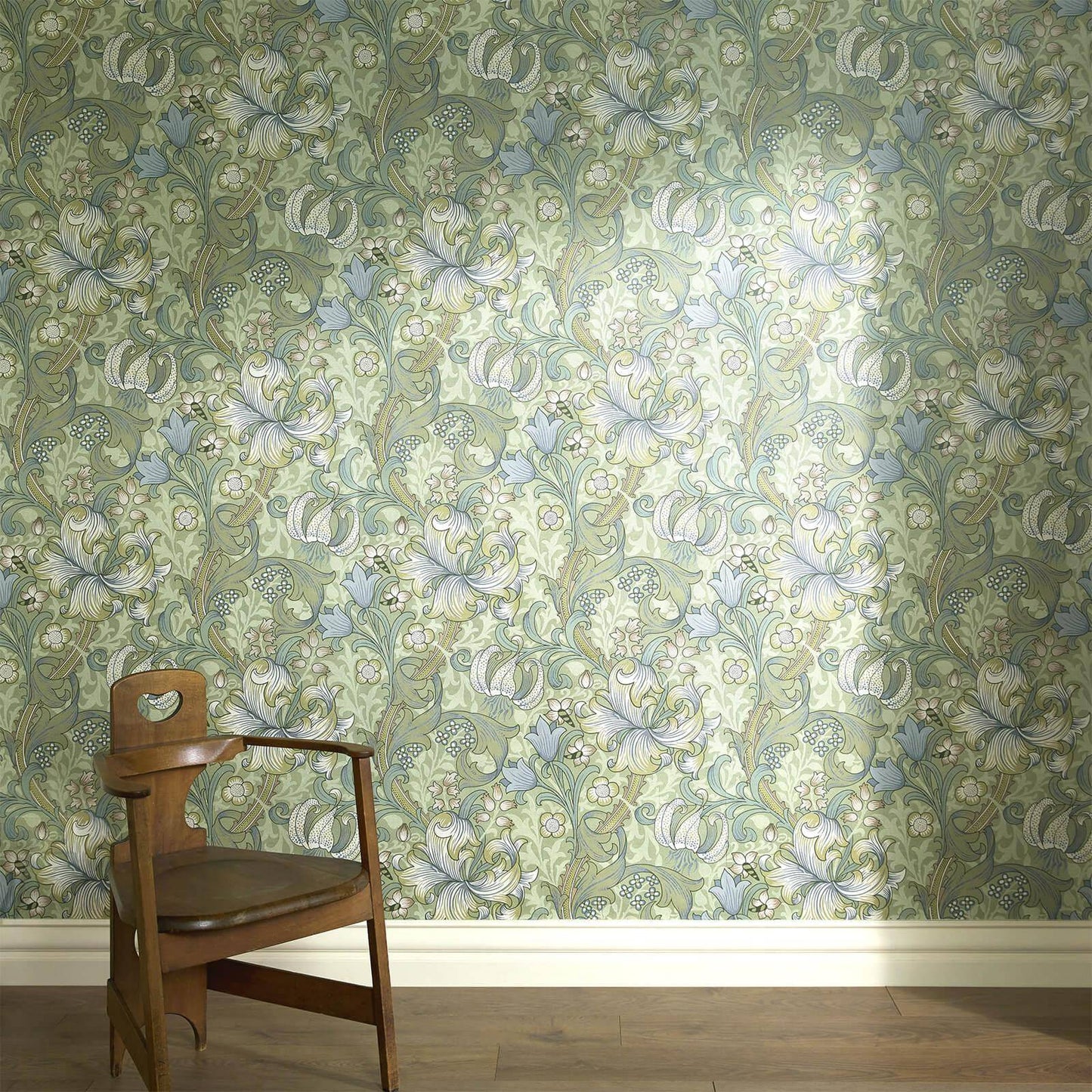 1-WA-GOL-DI-APP-XXX - Golden Lily Wallpaper - Apple - House of Hackney