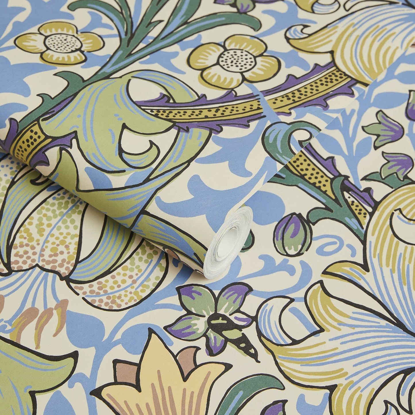 Golden Lily Wallpaper - Sky - House of Hackney - 1-WA-GOL-DI-SKY-XXX - Morris Wallpaper