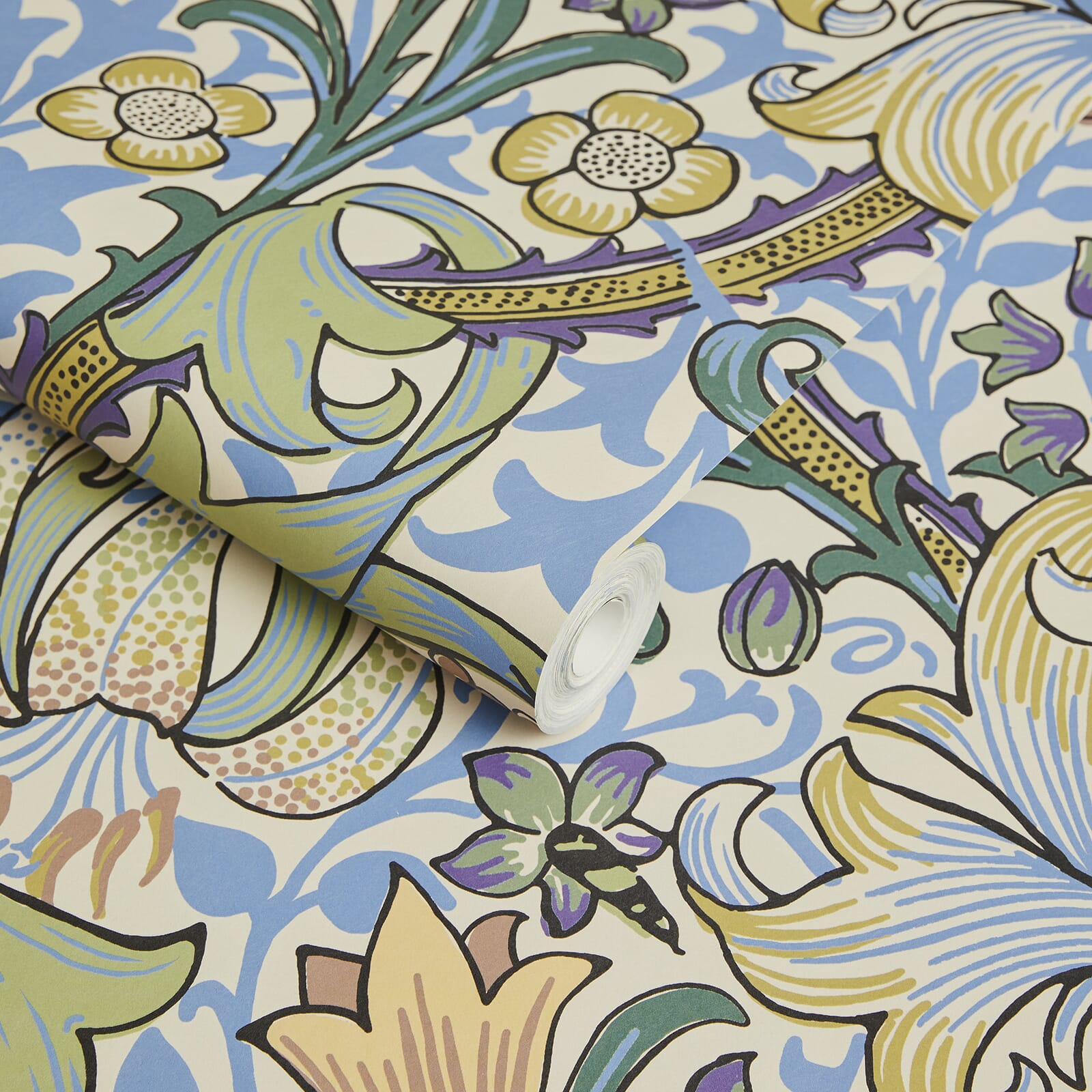 Golden Lily Wallpaper - Sky - House of Hackney - 1-WA-GOL-DI-SKY-XXX - Morris Wallpaper