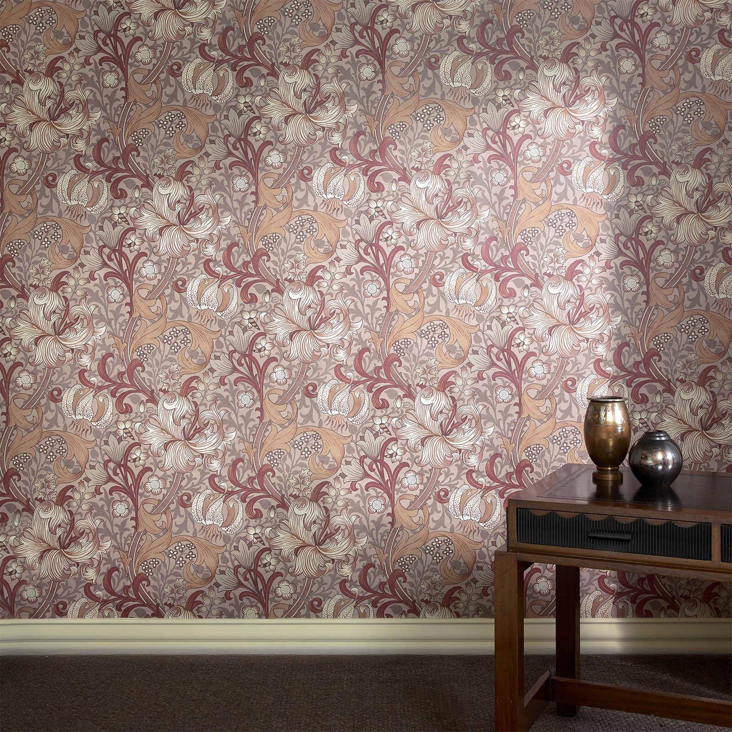 1-WA-GOL-DI-TOU-XXX - Golden Lily Wallpaper - Tourmaline - House of Hackney
