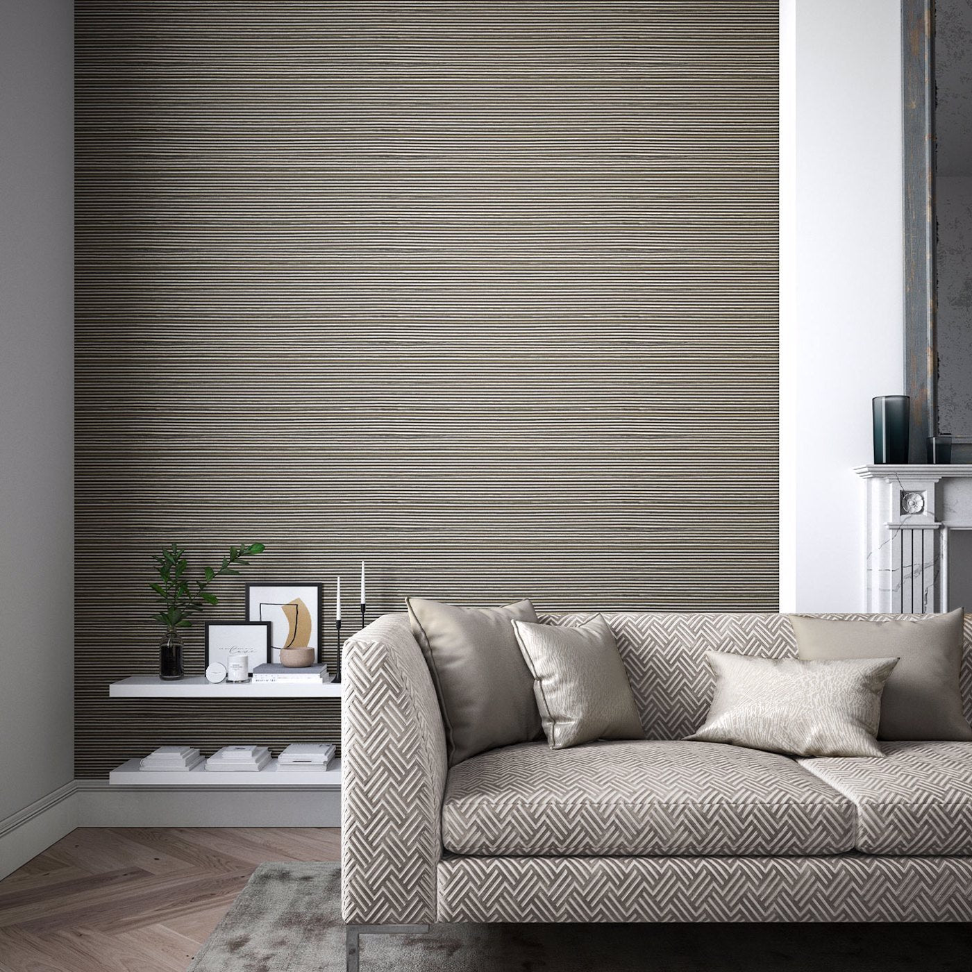 Gradiate Wallpaper - Ebony/Parchment - Harlequin - HM7W112755 - Morris Wallpaper