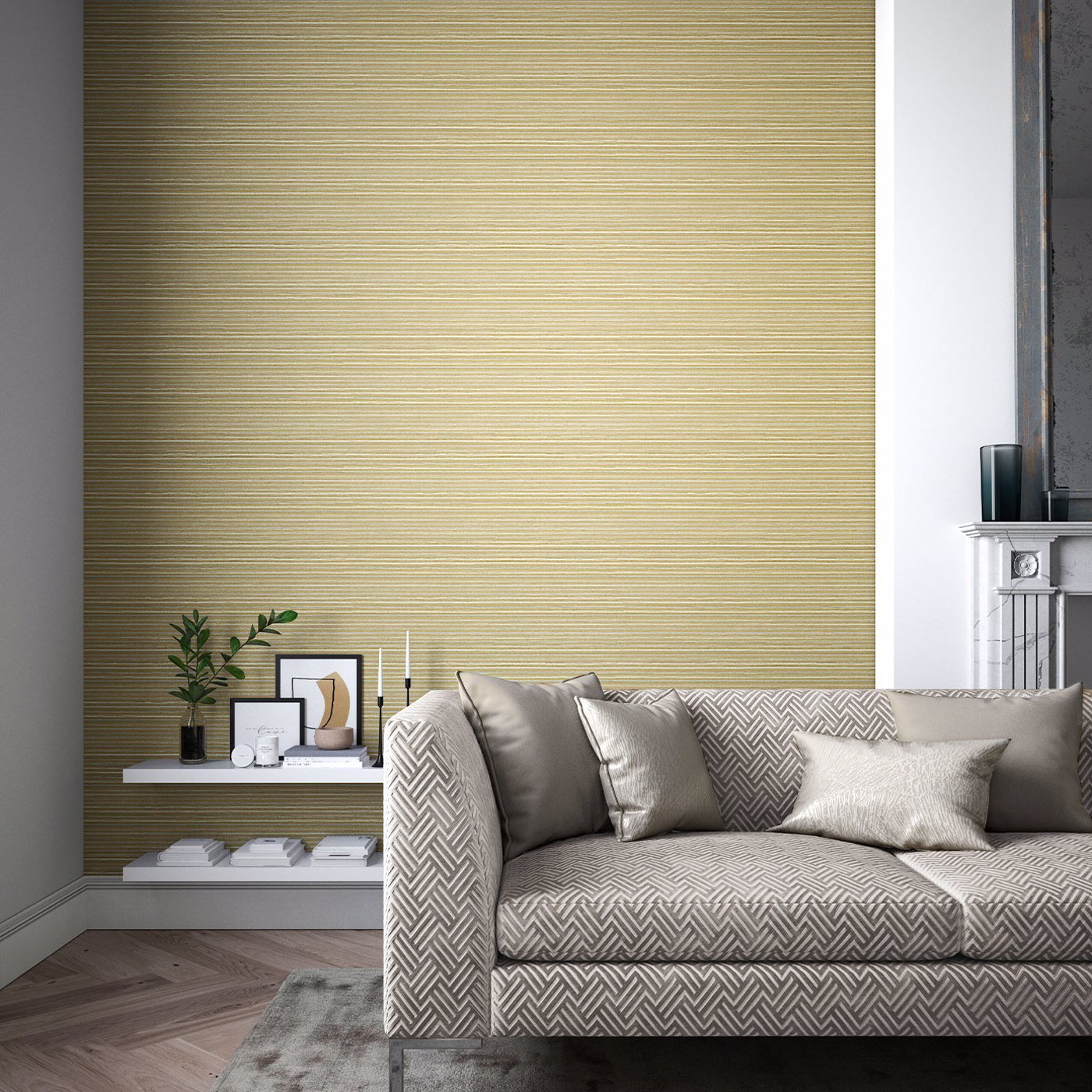 Gradiate Wallpaper - Gold/Slate - Harlequin - HM7W112756 - Morris Wallpaper