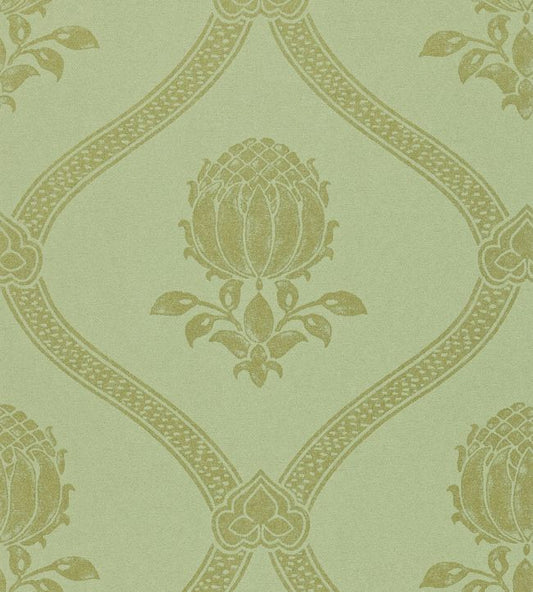 Granada Wallpaper - Eggshell/Gold - DMCW210433 - Morris & Co - Morris Wallpaper