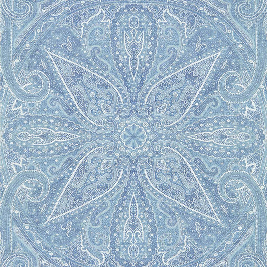 Grand Paisley Wallpaper - Indigo - Zoffany - ZCOT313018 - Morris Wallpaper