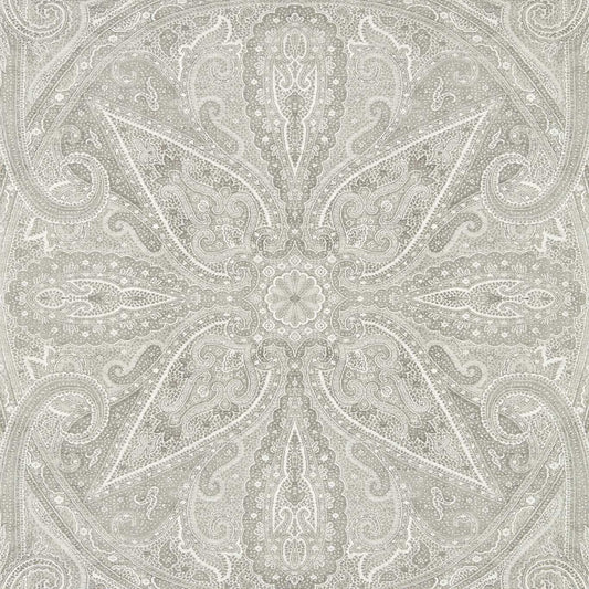 Grand Paisley Wallpaper - Silver - Zoffany - ZCOT313019 - Morris Wallpaper