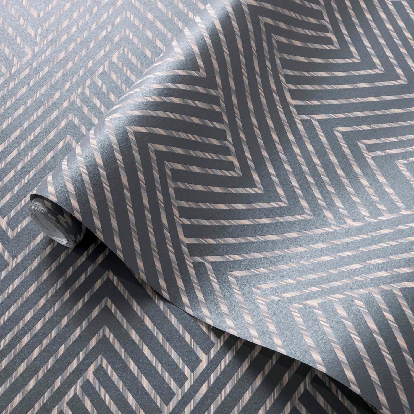 Grassetto Wallpaper - Charcoal - Clarke & Clarke - W0181/01 - Morris Wallpaper