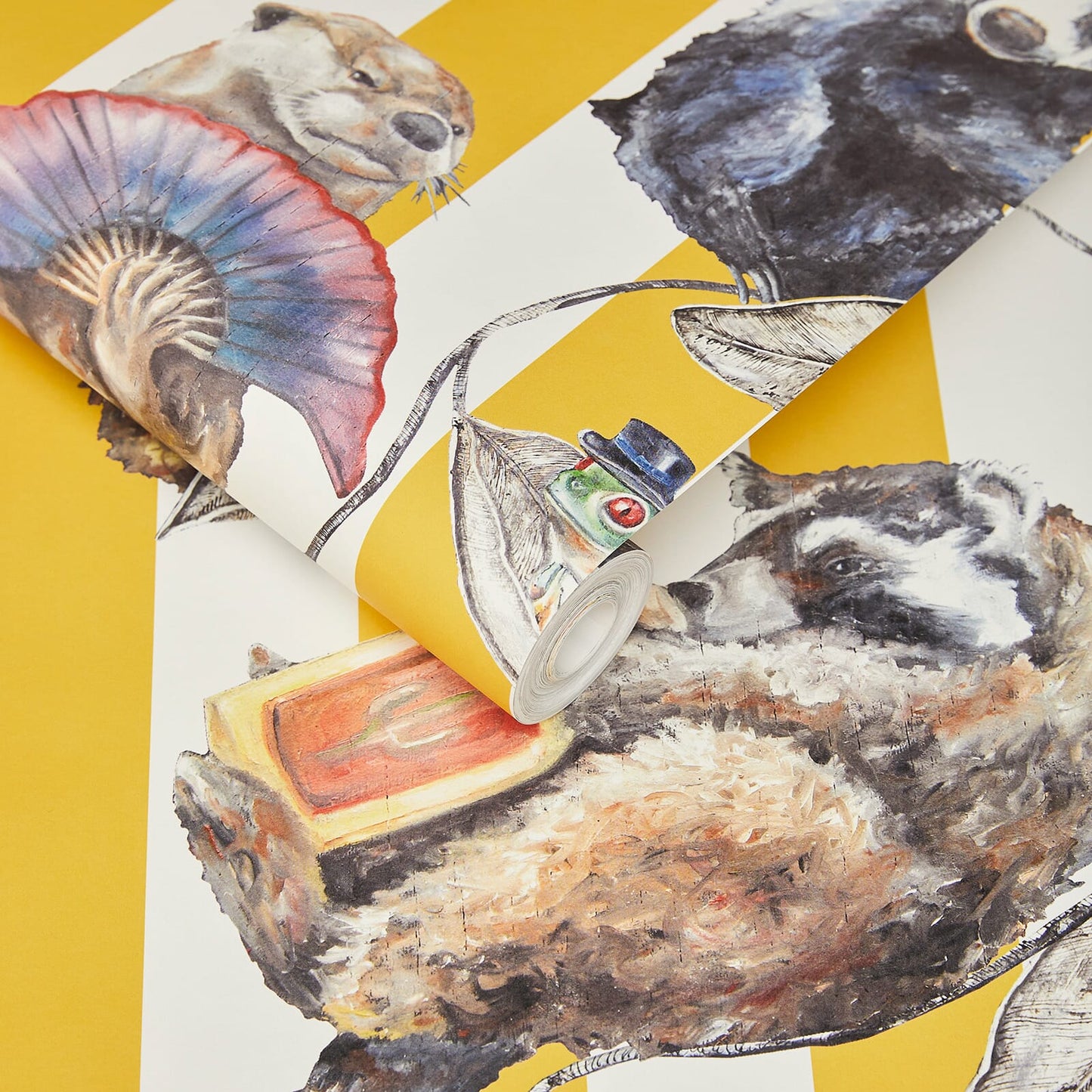 Hackney Empire Stripe Wallpaper - Ochre - House of Hackney - 1-WA-HAC-DI-OCH-STR - Morris Wallpaper