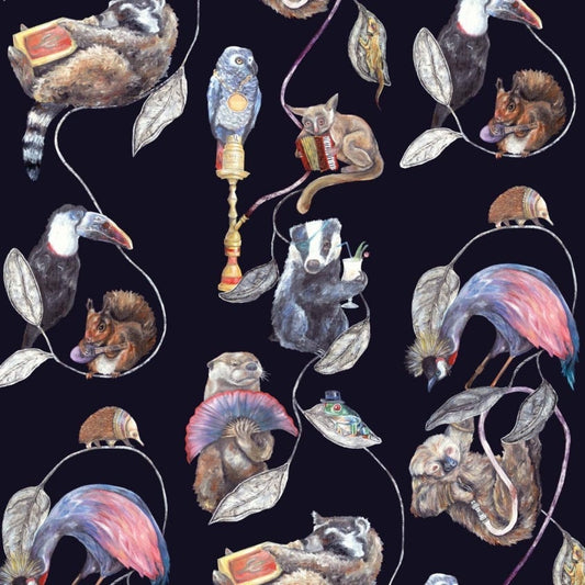 Hackney Empire Wallpaper - Midnight - House of Hackney - 1-WA-HAC-DI-MID-XXX - Morris Wallpaper