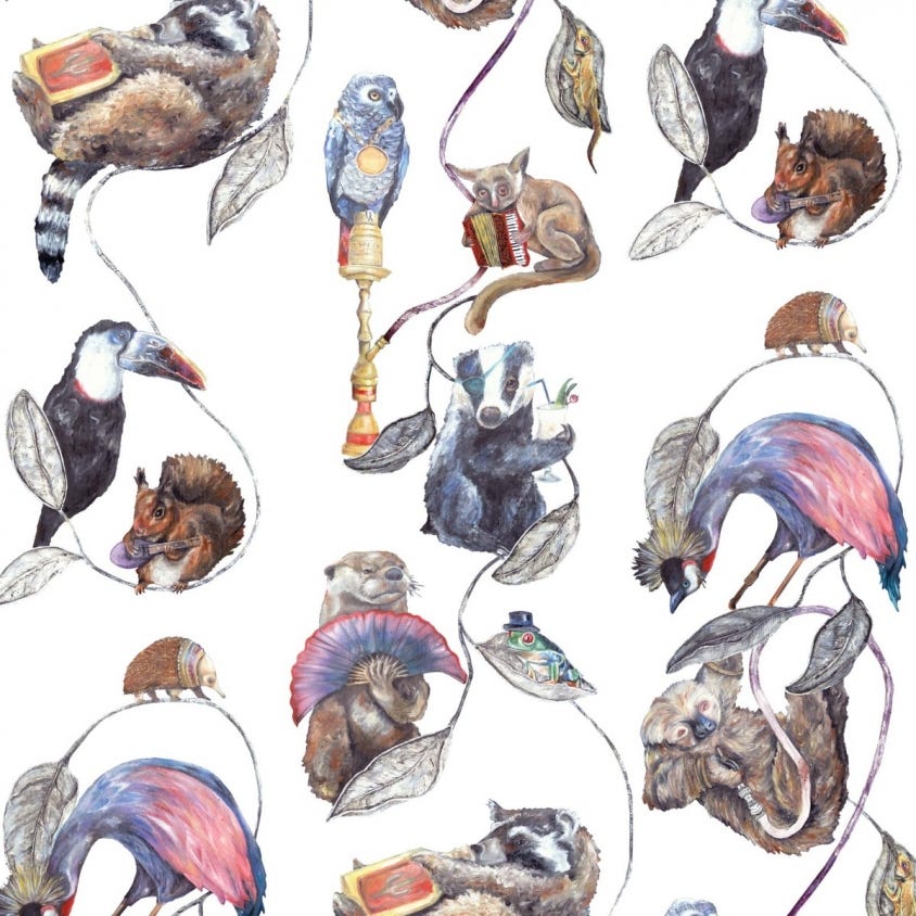 Hackney Empire Wallpaper - White - House of Hackney - 1-WA-HAC-DI-WHT-XXX - Morris Wallpaper